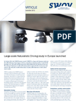 Large-Scale Naturalistic Driving Study in Europe Launched: November 2012