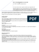 Transformer Oil Analysis