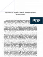 DUMMETT, M. - La Teoría Del Significado en La Filosofía Analítica