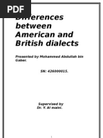 Download Differences between American and British Dialects by mohammed SN16096386 doc pdf