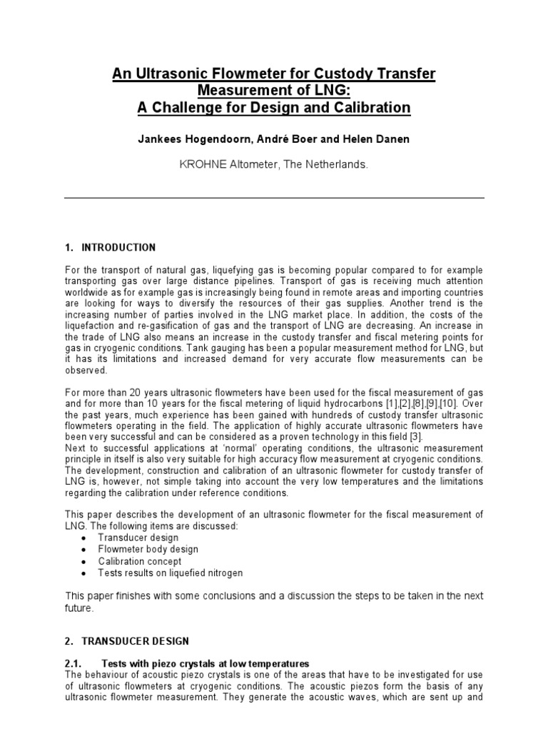 Ultrasonic Flow-Meter | PDF | Flow Measurement | Piezoelectricity