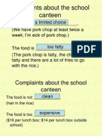 Complaints About The School Canteen