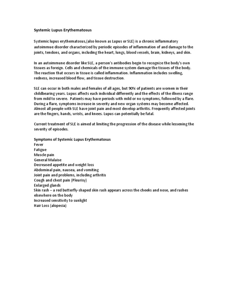 Understanding Systemic Lupus Erythematosus | PDF