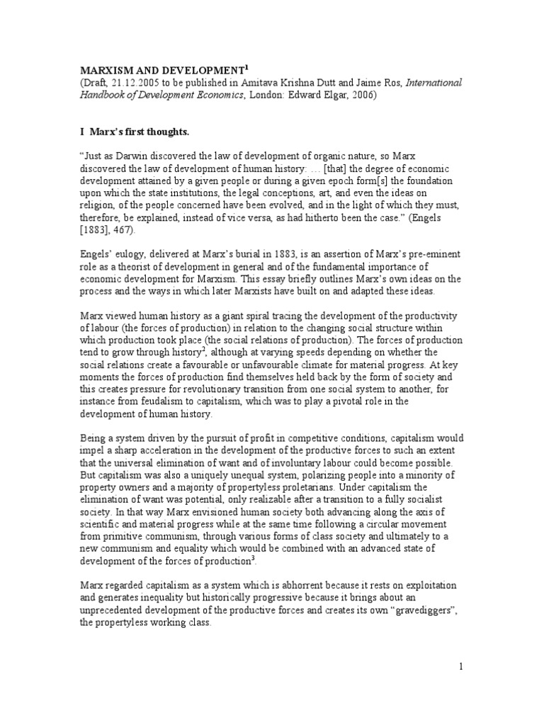 Marxism's Evolution in Development Theory | PDF | Social Science | History