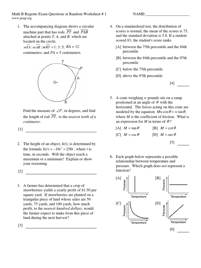 Math B Regents Exam Questions Overview | PDF | Trigonometric Functions ...