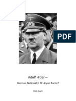 Adolf Hitler German Nationalist Or Aryan Racialist