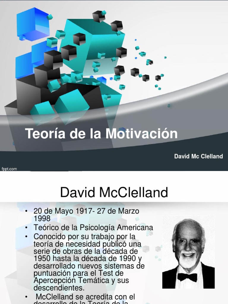 Teoria de La Motivacion McClelland Motivación