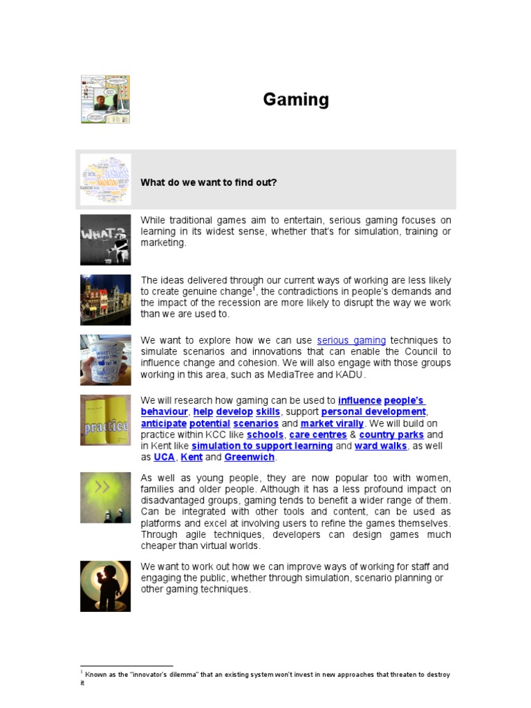 Gaming v2 | PDF | Simulation | Scenario Planning