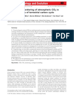 Non-Intrusive Monitoring of Atmospheric CO in Analogue Models of Terrestrial Carbon Cycle