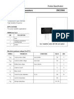 Silicon NPN Power Transistors: Savantic Semiconductor Product Specification