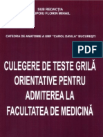 65763931 Biologie Teste Admitere Medicina 2011 Bucuresti