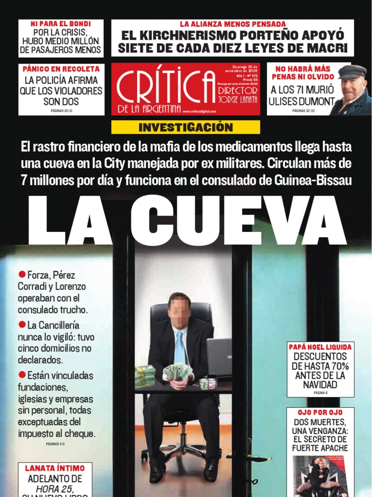 Diario Critica 2008 11 30 | Bancos | Inflación Pin de Marcela Alejandra Sena en Sandalias y algo más