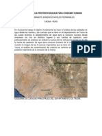 Calidad de Agua Provision Segura para Consumo Humano