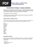 Download IELTS Essays - Introductions Vocabulary by Dominic Cole SN16102958 doc pdf
