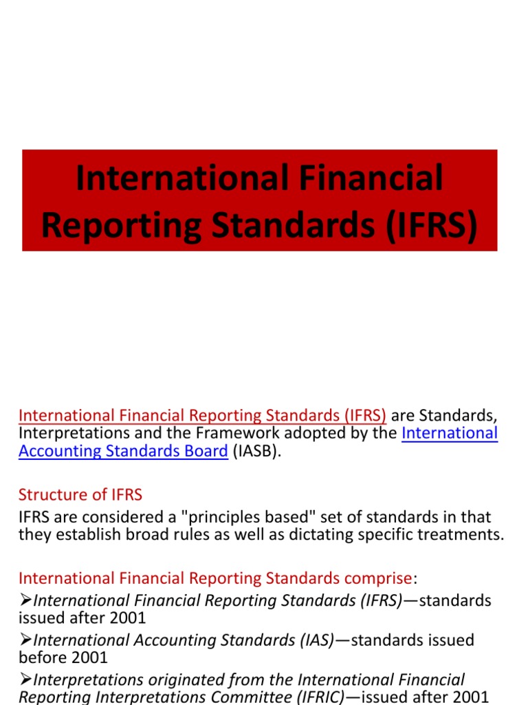 Overview of IFRS Structure and Standards | PDF | International ...