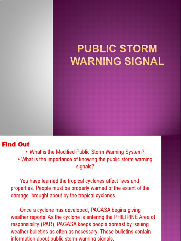 Public Storm Warning Signal Pacific Typhoon Seasons Storms
