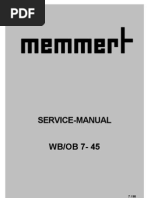 Download Memmert Water Bath WB-OB 7-45 - Service Manual by Anthony Casas SN161065561 doc pdf