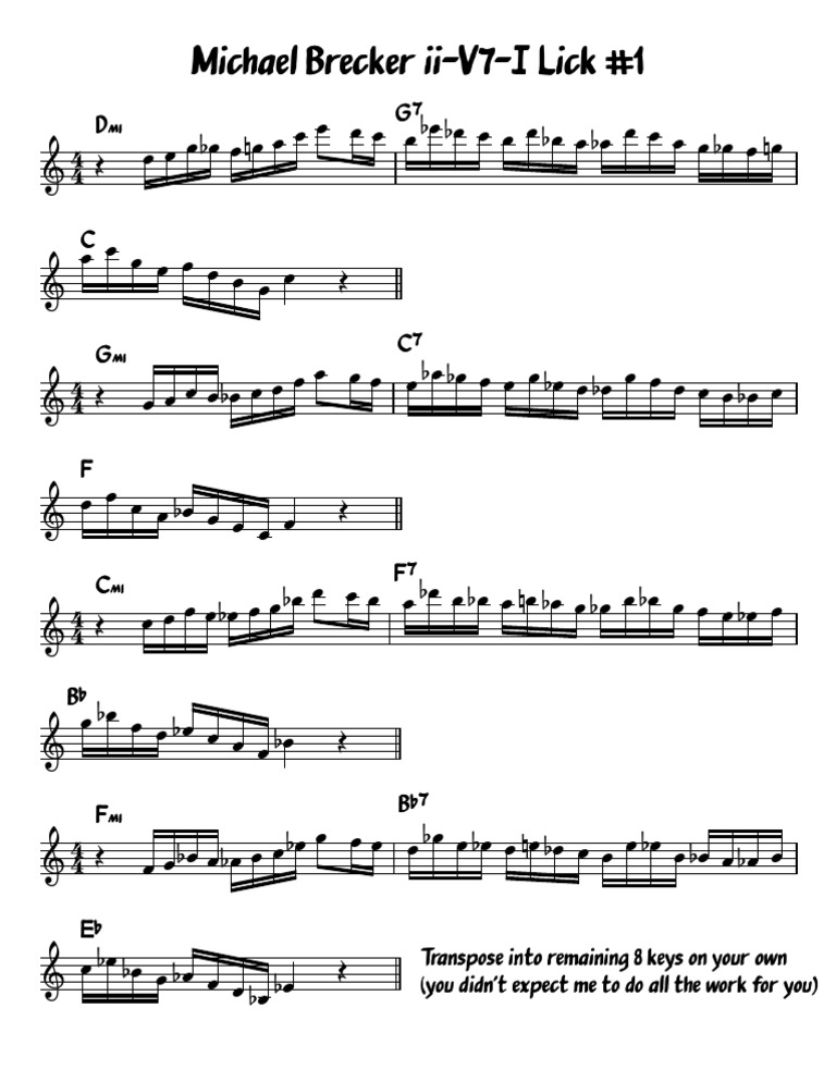 the practice notebooks of michael brecker