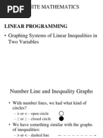 Finite Mathematics: Linear Programming