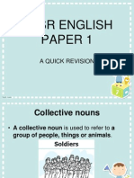 Upsr English Paper 1: A Quick Revision