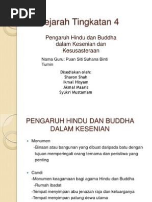 Pengaruh Hindu Buddha Dalam Kesenian Dan Kesusasteraaan T4 Pdf