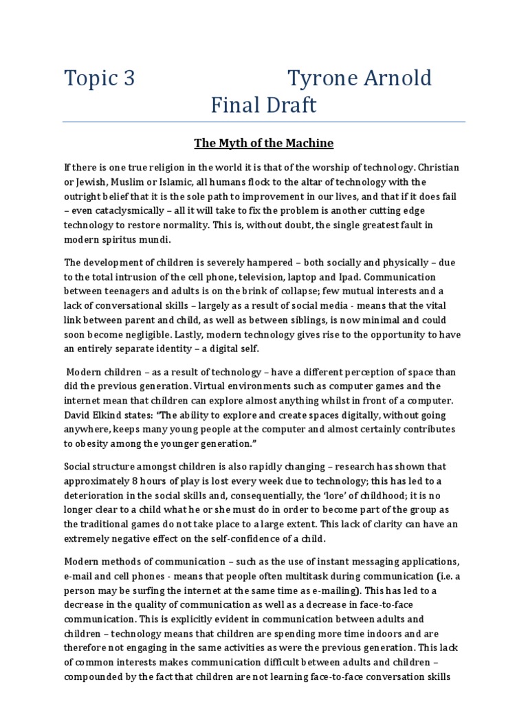 media essay