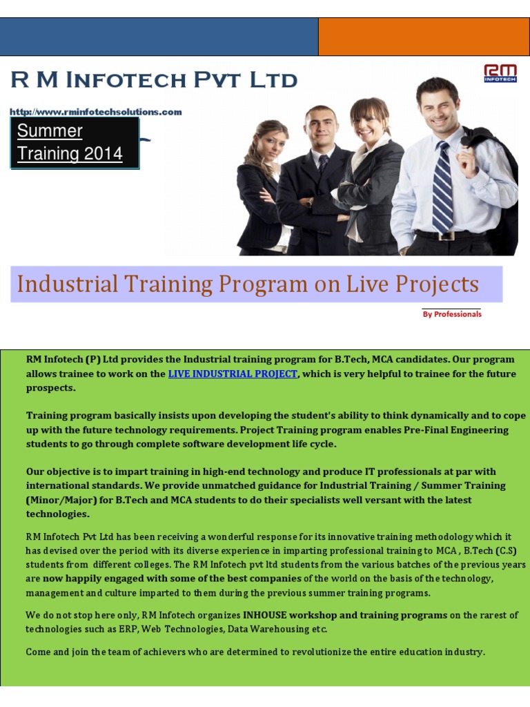 Summer Training Programs at RM Infotech | PDF | Java Server Pages ...