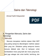 Manusia Sains Dan Teknologi