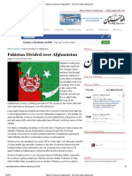 Pakistan Divided Over Afghanistan