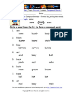 Some Were Where Ware Circle A Word From The List To Form A Compound Word