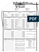 Vampiro, La Mascarada (Tercera Edición) - Hoja de Personaje - Revisada Extendida