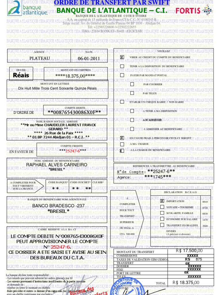 Télécharger Formulaire Virement Occasionnel Banque Postale Pdf