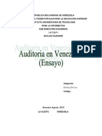 La Auditoria en Venezuela Ensayo 02 Iutepi