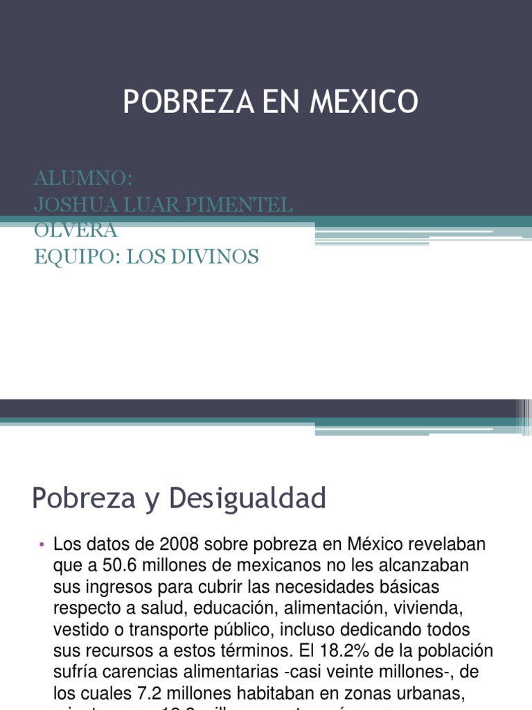 Pobreza e Indigencia en México 2008 | PDF | Pobreza | Pobreza e indigencia
