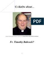 Do RCs KnOw of Convicted (Royal Oak, Mich.) Molester Fr. Timothy Babcock?