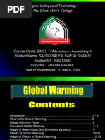 Download Global Warming Presentation 2009  by Saeed SN16114588 doc pdf