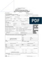 Philippine Building Permit Form