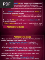 Participle Clauses