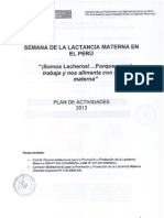 Plan de Actividades Semana Lactancia Materna Final