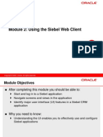 Using the Siebel Web Client