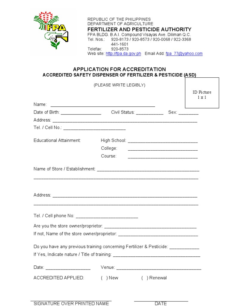 ASD Accreditation Application Form | PDF
