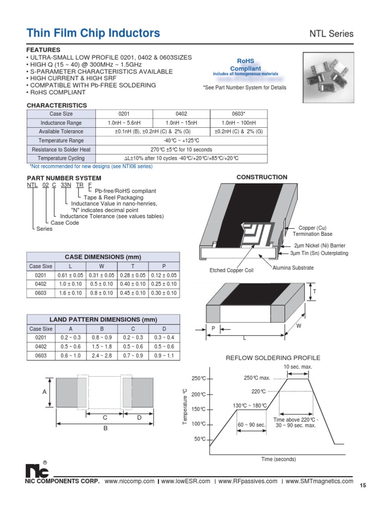 NIC Components NTL Series | PDF | Technology & Engineering