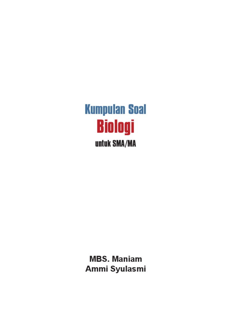 Kumpulan Soal Biologi SMA SMK