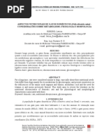 ASPECTOS NUTRICIONAIS DE GATOS DOMÉSTICOS (Felis silvestres catus)- CONSIDERAÇÕES SOBRE METABOLISMO, FISIOLOGIA E MORFOLOGIA