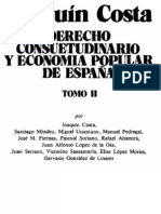 Joaquin Costa - Derecho consuetudinario y economía popular de España (Tomo 2)