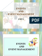 EVENTS AND EVENT MANAGEMENT