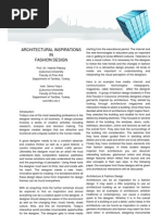 ARCHITECTURAL INSPIRATIONS IN
FASHION DESIGN