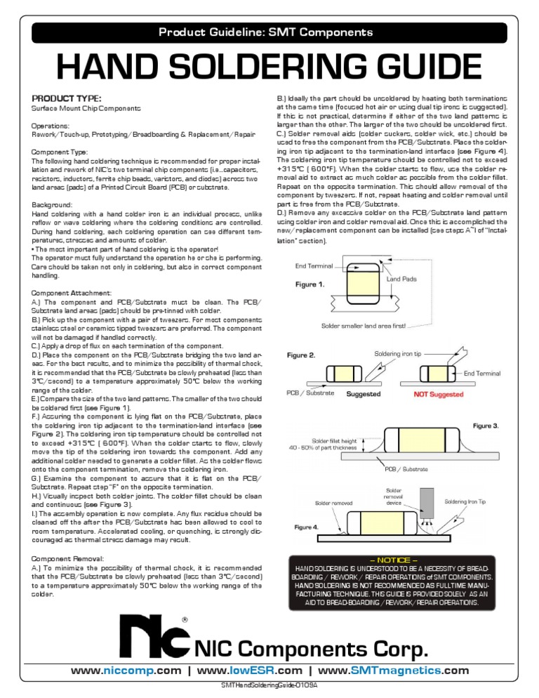 Guide to Hand Soldering Soldering Printed Circuit Board