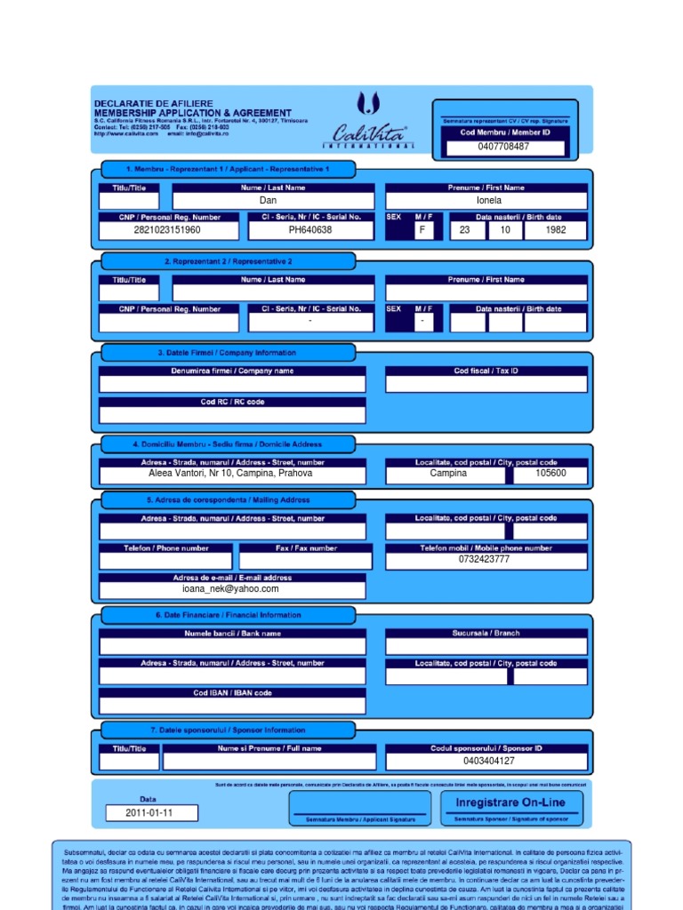 CaliVita Contact Information Overview | PDF
