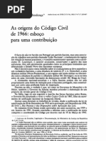 A origem do Código Civil de 1966